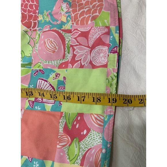 Vintage Lilly Pulitzer Reversible Wrap Skirt Size 6 Bright Pink & Green Beachy - Picture 5 of 6